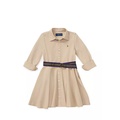 Girls 2-6x Belted Cotton Chino Shirtdress