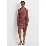 Print Double Faced Georgette Wrap Dress