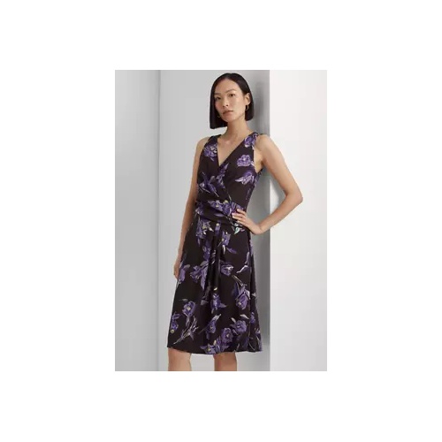 폴로 랄프로렌 Womens Floral Surplice Jersey Sleeveless Dress