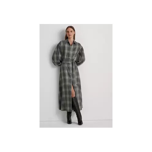 폴로 랄프로렌 Checked Plaid Belted Twill Shirtdress