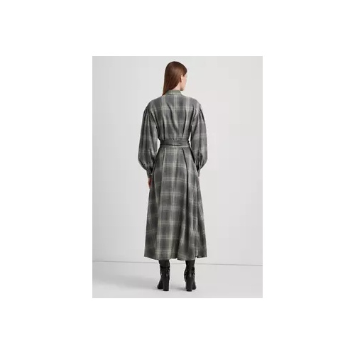 폴로 랄프로렌 Checked Plaid Belted Twill Shirtdress