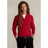 Mesh Knit Cotton Quarter Zip Sweater