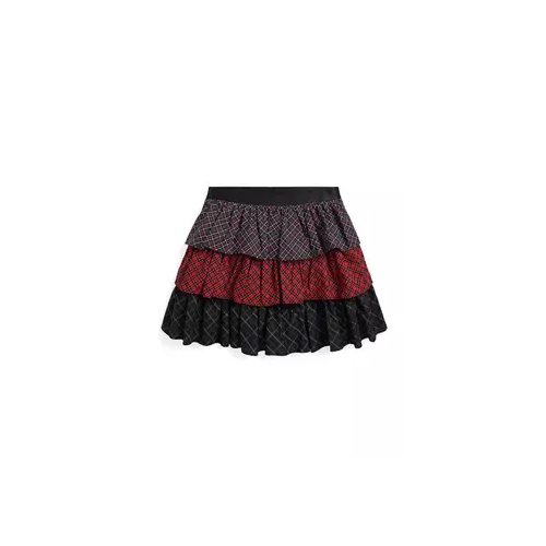 폴로 랄프로렌 Girls 7-16 Mixed Plaid Tiered Cotton Skirt