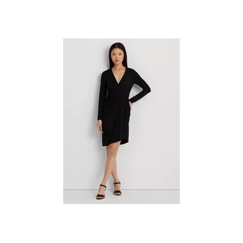 폴로 랄프로렌 Ruched Stretch Jersey Surplice Dress