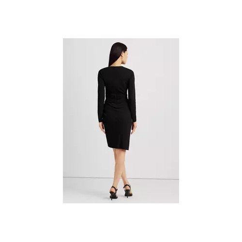 폴로 랄프로렌 Ruched Stretch Jersey Surplice Dress