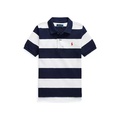 Toddler Boys Striped Cotton Mesh Polo Shirt