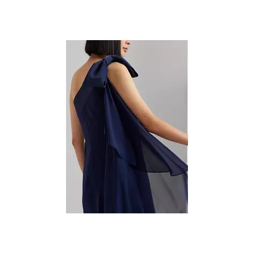 폴로 랄프로렌 Georgette One Shoulder Cocktail Dress