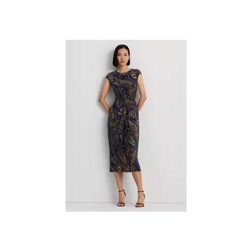 폴로 랄프로렌 Paisley Twist Front Jersey Dress