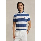 Classic Fit Striped Mesh Polo Shirt