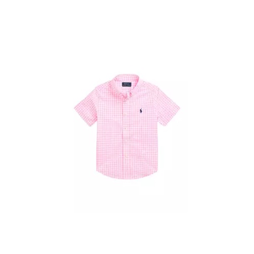 폴로 랄프로렌 Boys 2-7 Plaid Cotton Poplin Short Sleeve Shirt