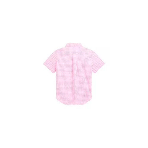 폴로 랄프로렌 Boys 2-7 Plaid Cotton Poplin Short Sleeve Shirt