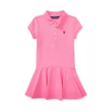 Toddler Girls Stretch Cotton Mesh Polo Dress