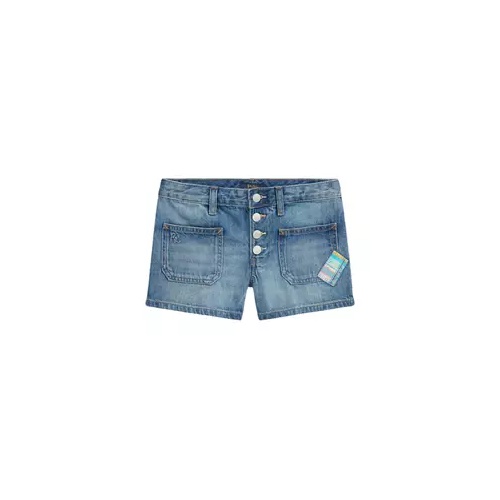 폴로 랄프로렌 Girls 7-16 Patchwork Cotton Denim Shorts