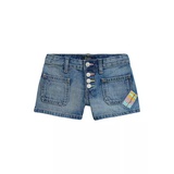 Girls 2-6x Patchwork Cotton Denim Shorts