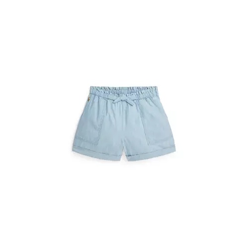 폴로 랄프로렌 Girls 7-16 Cotton Chambray Camp Shorts