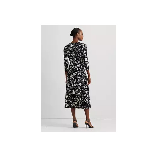 폴로 랄프로렌 Womens Floral Surplice Jersey Dress