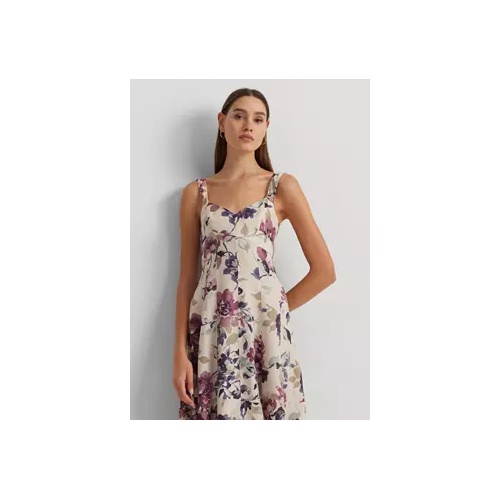 폴로 랄프로렌 Womens Floral Linen Sleeveless Dress