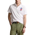 Classic Fit Embroidered Mesh Polo Shirt