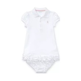 Baby Girls Ruffled Polo Dress & Bloomer