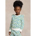 Girls 2-6x Floral Ruffled French Terry Sweatshirt