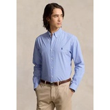 Slim Fit Checked Stretch Poplin Shirt