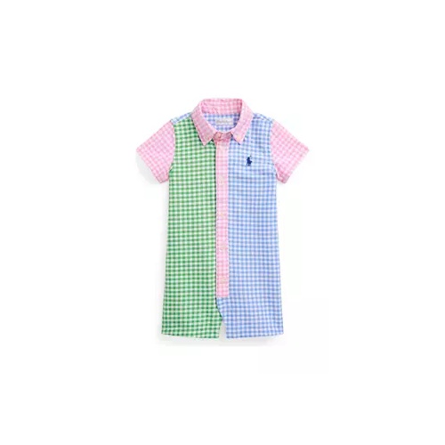 폴로 랄프로렌 Baby Boys Gingham Cotton Oxford Fun Shortall