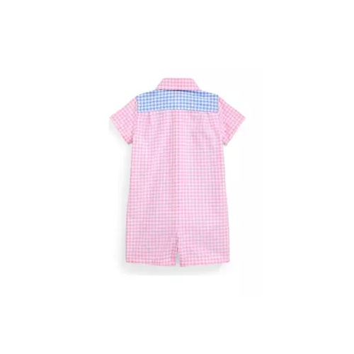 폴로 랄프로렌 Baby Boys Gingham Cotton Oxford Fun Shortall