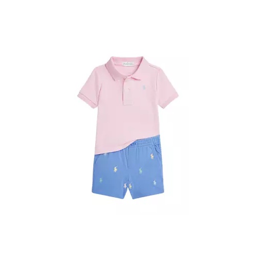 폴로 랄프로렌 Baby Boys Mesh Polo Shirt & Short Set