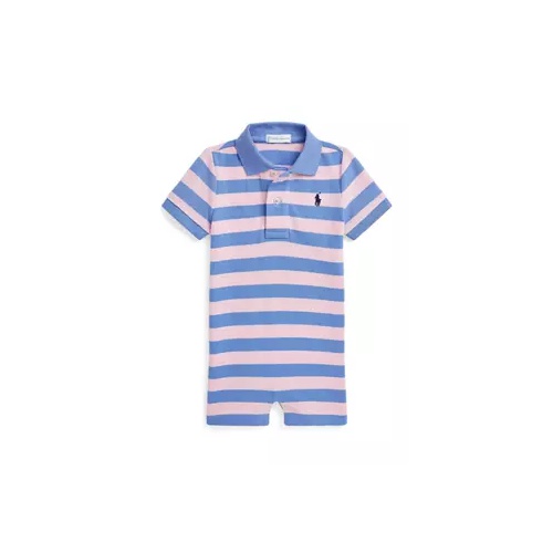 폴로 랄프로렌 Baby Boy Striped Cotton Mesh Polo Shortall