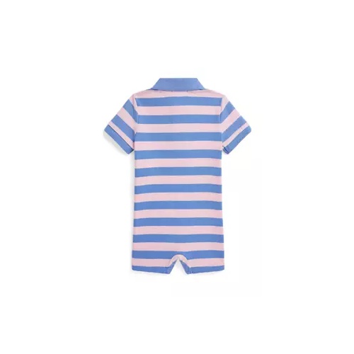 폴로 랄프로렌 Baby Boy Striped Cotton Mesh Polo Shortall