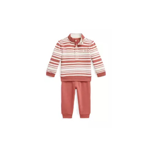 폴로 랄프로렌 Baby Boys Striped Cotton Pullover & Pants Set
