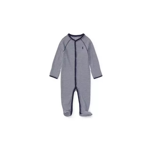 폴로 랄프로렌 Baby Boys Striped Cotton Jersey Coverall