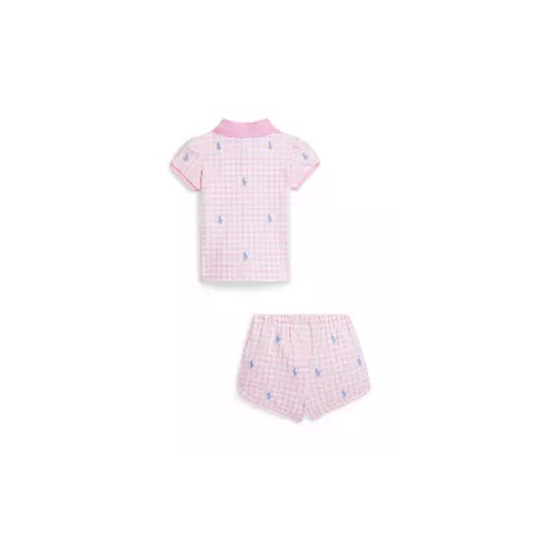 폴로 랄프로렌 Baby Girls Polo Pony Mesh Polo Shirt & Short Set
