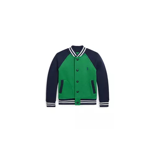 폴로 랄프로렌 Boys 4-7 Color Blocked Fleece Baseball Jacket