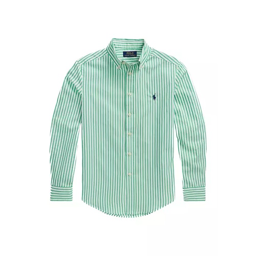 폴로 랄프로렌 Boys 8-20 Striped Cotton Poplin Shirt