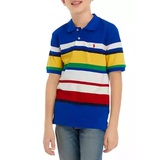 Boys 8-20 Striped Cotton Mesh Polo Shirt