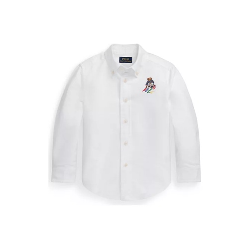 폴로 랄프로렌 Boys 4-7 Polo Bear Cotton Oxford Shirt