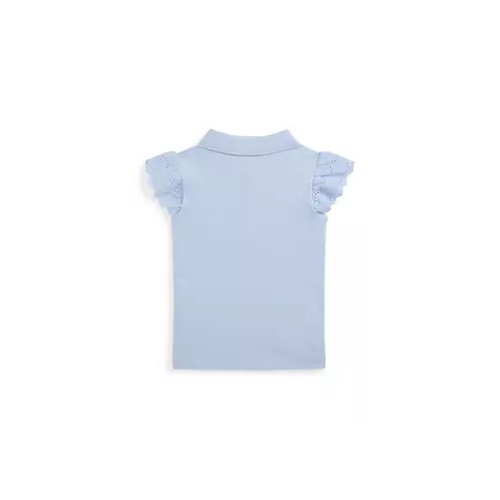 폴로 랄프로렌 Girls 2-6x Eyelet Stretch Mesh Polo Shirt