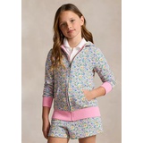 Girls 7-16 Floral French Terry Full Zip Hoodie