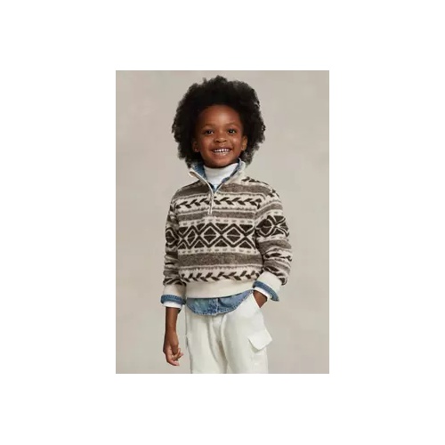 폴로 랄프로렌 Girls 2-6x Fair Isle Fleece 1/4 Zip Pullover