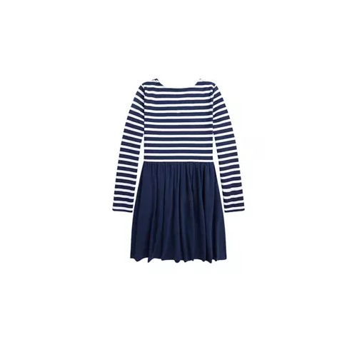 폴로 랄프로렌 Girls 7-16 Striped Stretch Ponte Dress