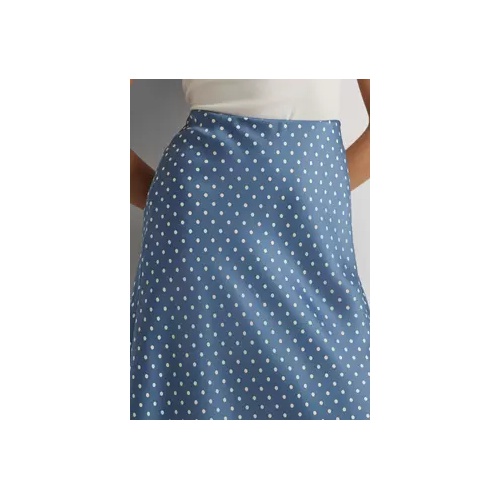 폴로 랄프로렌 Polka Dot Satin Charmeuse Midi Skirt