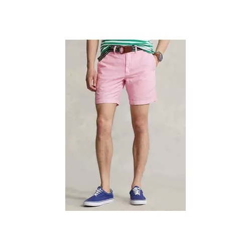 폴로 랄프로렌 8 Straight Fit Linen-Cotton Shorts