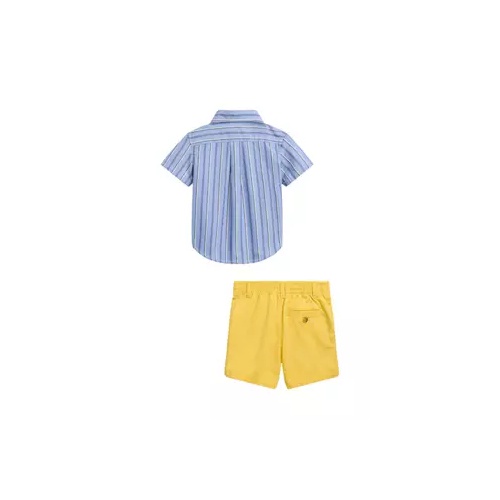 폴로 랄프로렌 Baby Boys Gingham Cotton Shirt & Chino Short Set