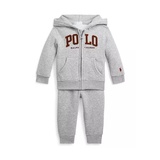 Baby Boys Logo Fleece Full Zip Hoodie & Pants Set