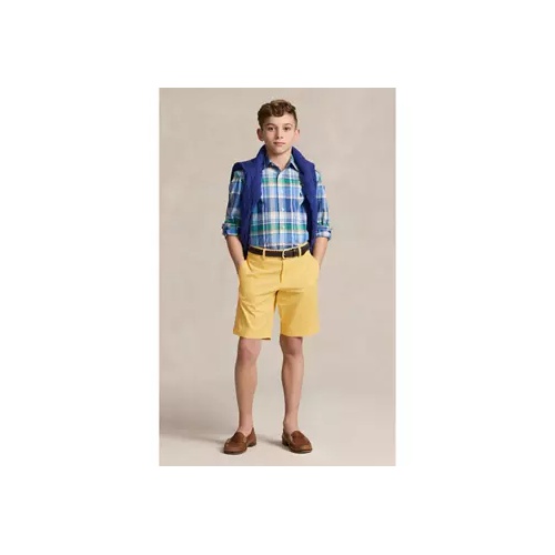 폴로 랄프로렌 Boys 8-20 Straight Fit Flex Abrasion Twill Short