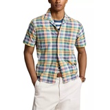 Classic Fit Plaid Oxford Camp Shirt