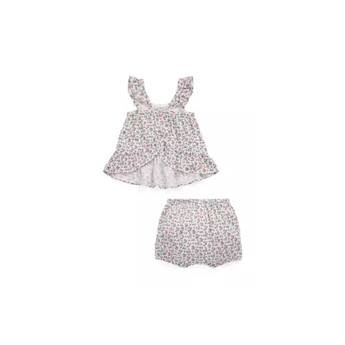 폴로 랄프로렌 Baby Girls Floral Cotton Jersey Top & Bloomer Set