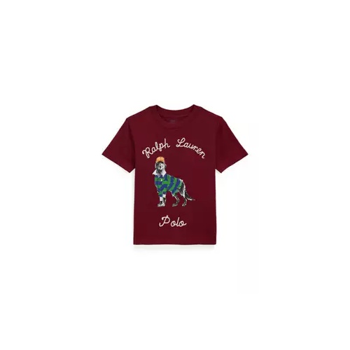 폴로 랄프로렌 Boys 2-7 Dog Printed Cotton Jersey T-Shirt