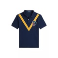 Boys 8-20 Cotton Mesh Letterman Polo Shirt